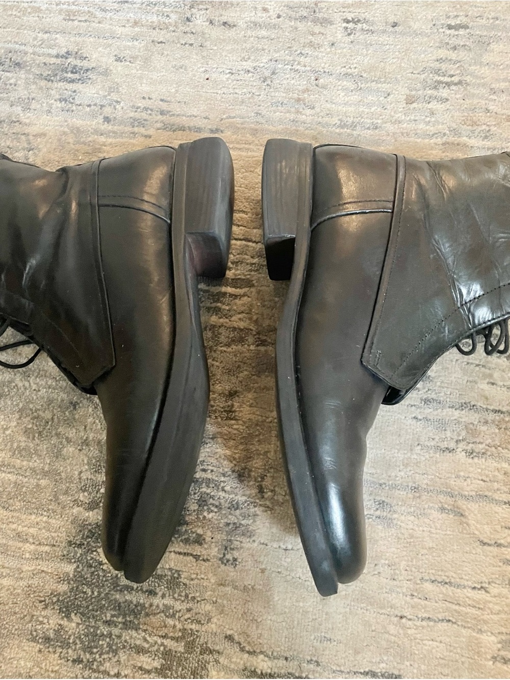 BASS Women’s Black Leather Ankle Boots Size 9 M 3L68 MADE IN ITALY- EUC - Picture 7 of 13